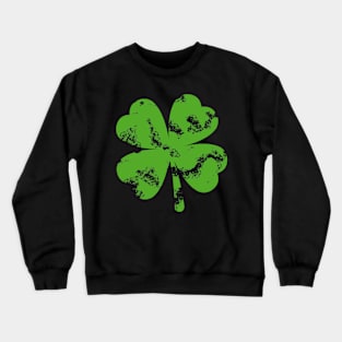 St. Patricks Day Four Leaf Clover Crewneck Sweatshirt